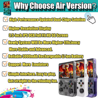 Air Version RGB20S R36S PS Retro Mini Portable Video Handheld Game Players